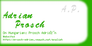 adrian prosch business card